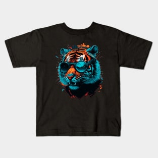 Pop Culture Tigre Wearing Sunglasses Kids T-Shirt